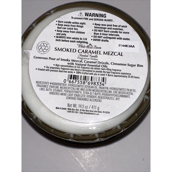 1 Bath & Body Works/ White Barn Smoked Caramel Mezcal 3-Wick Candle 14.5oz NEW - Picture 11 of 14